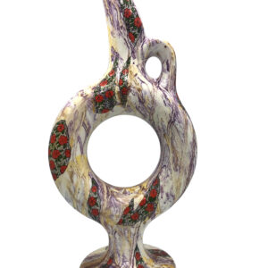 44cm Mermer Desenli Çini Hitit Vazo
