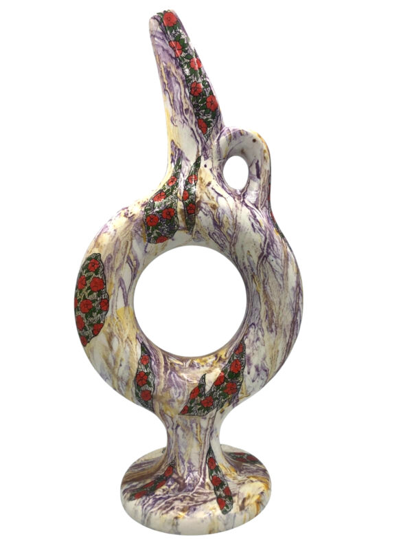 44cm Mermer Desenli Çini Hitit Vazo