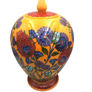 38cm Şam İşi Motifli Çini Küp